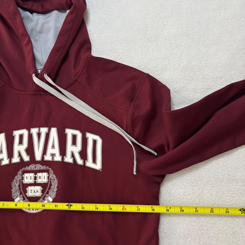Champion Harvard University Performance Hoodie Maroon Mens Small Collegiate Logo - Picture 6 of 6
